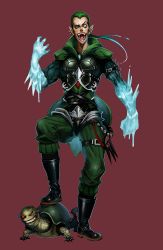 Rule 34 | 1boy, armor, bad id, bad pixiv id, belt, black eyes, boots, crazy, crazy eyes, crazy smile, fangs, fantasy, green hair, green theme, ice, itou youichi, male focus, muscular, original, pants, pointy ears, red eyes, short hair, skull, smile, solo, sweater, tongue, turtle, veins, widow&#039;s peak