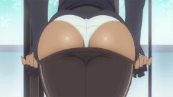 Rule 34 | 1girl, animated, animated gif, ass, ass focus, ass shake, close-up, clothes pull, from behind, hedyeh, huge ass, ladies versus butlers!, panties, pantyhose, pantyhose pull, pulled by self, tan, underwear, white panties, wide hips