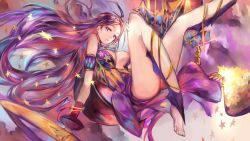 Rule 34 | 1girl, breasts, duplicate, eschamali (p&amp;d), highres, large breasts, long hair, mi bait, purple hair, puzzle &amp; dragons, solo