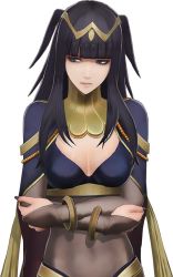Rule 34 | 1girl, bodystocking, breasts, cape, female focus, fire emblem, fire emblem awakening, fire emblem warriors, nail polish, nintendo, official art, pantyhose, solo, tharja (fire emblem), upper body