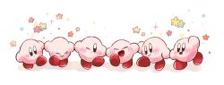 Rule 34 | amedama (akaki 4207), black eyes, blush, clone, closed eyes, flower, kirby, kirby (series), looking at viewer, nintendo, no humans, one eye closed, open mouth, shadow, smile, sparkle, star (symbol)
