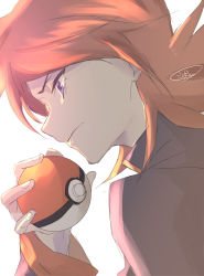 Rule 34 | 1boy, angry, creatures (company), frown, game freak, gopan (pkghnman), high collar, highres, holding, holding poke ball, jacket, looking to the side, male focus, medium hair, nintendo, poke ball, pokemon, pokemon hgss, purple eyes, red hair, silver (pokemon), simple background, sketch, solo, white background