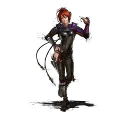 Rule 34 | 1girl, arm guards, armor, artist request, black bodysuit, black sleeves, bodysuit, covered navel, full body, hand on own hip, highres, hip vent, knife, leg armor, looking at viewer, mitsuki (sengoku musou), multicolored sleeves, ninja, official art, purple sleeves, red hair, sandals, sengoku musou, sengoku musou 5, shoulder armor, smile, standing, throwing knife, thumbs up, transparent background, weapon