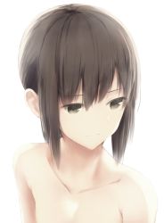 Rule 34 | 10s, 1girl, black eyes, black hair, close-up, collarbone, from above, fubuki (kancolle), fueru nattou, hair between eyes, kantai collection, looking to the side, portrait, simple background, solo