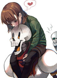 Rule 34 | bad id, bad tumblr id, brothers, highres, hollow eyes, pantyhose, shousan (hno3syo), siblings, tagme, undertale, white background