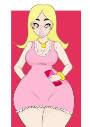 Rule 34 | 1girl, american dad!, blonde hair, bracelet, breasts, eyebrows, eyelashes, francine smith, jewelry, necklace, solo, wide hips
