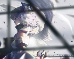 Rule 34 | 1girl, amane kanata, angel, angel wings, blurry, blurry foreground, closed mouth, commentary request, cute mdr, depth of field, english text, from side, halo, hololive, light purple hair, pink eyes, solo, star halo, virtual youtuber, white wings, wings