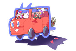 Rule 34 | ^ ^, black eyes, car, closed eyes, commentary, creature, creatures (company), driving, eagle (pixiv8177028), floating, game freak, gen 1 pokemon, gen 4 pokemon, gen 5 pokemon, gen 6 pokemon, gen 7 pokemon, gengar, ghost, green eyes, grin, happy, hiding, hiding behind another, hoopa, hoopa (confined), legendary pokemon, litwick, looking at viewer, marshadow, marshadow (gloom), motor vehicle, mythical pokemon, nintendo, no humans, pokemon, pokemon (creature), red eyes, rotom, rotom (other), shadow, signature, simple background, smile, steering wheel, translated, vehicle focus, white background, yamask