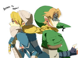 Rule 34 | 1boy, 1girl, androgynous, bandages, blonde hair, braid, earrings, english text, gloves, hat, jewelry, link, long hair, muse (rainforest), nintendo, pointy ears, red eyes, reverse trap, shaded face, sheik, surcoat, the legend of zelda, the legend of zelda: ocarina of time