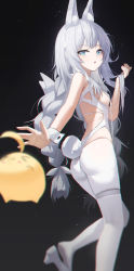 Rule 34 | + +, 1girl, absurdres, animal ears, ass, azur lane, blue eyes, braid, breasts, bug, butt crack, butterfly, cameltoe, chinese commentary, commentary request, couch, covered navel, fake animal ears, flower, gnns, hairband, highres, insect, kneeling, le malin (azur lane), le malin (listless lapin) (azur lane), legs apart, leotard, long hair, looking at viewer, low twin braids, mirror, official alternate costume, on couch, open mouth, playboy bunny, rabbit ears, rabbit tail, revision, rose, signature, silver hair, small breasts, smile, solo, sword, tail, twin braids, very long hair, weapon, white legwear