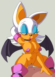 Rule 34 | breasts, furry, highres, large breasts, lipstick, makeup, nipples, nude, penis, pussy, rouge the bat, sex, sonic (series), wings