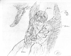 Rule 34 | 1boy, angel wings, anime opening, concept art, closed eyes, hidaka ken, monochrome, weiss kreuz, weiss kreuz gluhen, wings