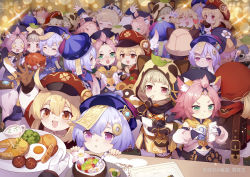 Rule 34 | + +, 6+girls, :d, :t, ^ ^, ahoge, animal ear fluff, animal ears, arm up, arms up, bangs pinned back, barbara (genshin impact), beret, black headwear, blonde hair, blue headwear, blue jacket, blush, brown eyes, brown gloves, cabbie hat, cat ears, cat girl, cat tail, child, closed eyes, closed mouth, commentary request, diona (genshin impact), dress, drinking straw, egg (food), explosive, fake animal ears, fang, feathers, finger to mouth, food, forehead, fried egg, fruit cup, genshin impact, gloves, grenade, hair between eyes, hat, hat feather, heart, highres, holding, holding plate, hood, hood up, jacket, klee (genshin impact), leaf, leaf on head, long sleeves, lumine (genshin impact), multiple girls, multiple persona, navel, nose blush, open mouth, pink hair, plate, pout, profile, puffy long sleeves, puffy sleeves, purple eyes, purple hair, qingdai guanmao, qiqi (genshin impact), raccoon ears, raccoon hood, red dress, red headwear, sausage, sayu (genshin impact), shirt, short eyebrows, smile, sparkle, sweat, tail, tail raised, thick eyebrows, tsubasa tsubasa, white feathers, white shirt, x x