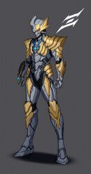 Rule 34 | 1boy, 3ok, alternate costume, alternate universe, armor, black bodysuit, bodysuit, boots, breastplate, chest armor, commentary request, cowboy shot, cropped legs, gauntlets, gold armor, gold horns, highres, horns, male focus, official alternate costume, science fiction, solo, space, taiga photon earth, thigh boots, tokusatsu, ultra series, ultraman (hero&#039;s comics), ultraman suit, ultraman taiga, ultraman taiga (series), universe, yellow eyes