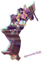 Rule 34 | 1980s (style), 1boy, cannon, decepticon, full body, highres, machine, machinery, male focus, mecha, newsakisor, oldschool, red eyes, retro artstyle, robot, skywarp, smile, solo, transformers, weapon