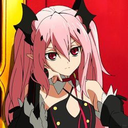 Rule 34 | 10s, 1girl, animated, animated gif, breasts, krul tepes, owari no seraph, pink hair, red eyes, small breasts, solo, tagme