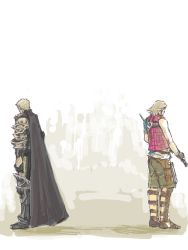 Rule 34 | 00s, 2boys, 2or6, armor, bad id, bad pixiv id, basch fon ronsenburg, brothers, cape, final fantasy, final fantasy xii, from behind, gabranth, gabranth (ff12), ito (pixiv), male focus, multiple boys, siblings, spoilers