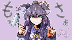 Rule 34 | 1girl, 1koma, animal ears, bandaid, bandaid on face, bandaid on nose, biwa hayahide (umamusume), black hair, bow, bowtie, brown eyes, comic, commentary request, ear ornament, hair strand, high ponytail, highres, holding, horse ears, horse girl, lint roller, long hair, long sleeves, mouth hold, narita brian (umamusume), outline, purple background, purple sailor collar, purple shirt, rope, sailor collar, sailor shirt, school uniform, segen (segen311), shimenawa, shirt, sidelocks, sound effects, squiggle, stalk in mouth, sweatdrop, tape, tracen school uniform, umamusume, upper body, white bow, white bowtie, winter uniform
