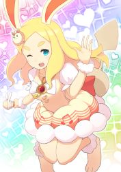 Rule 34 | 1girl, animal ears, arashishi, arm up, beamed sixteenth notes, beige dress, blonde hair, blue eyes, blush, collarbone, commentary request, dress, eighth note, hair ornament, harohapi! shinonome megu-chan no oheya, heart, holding, holding microphone, long hair, looking at viewer, microphone, musical note, open mouth, parted bangs, puffy short sleeves, puffy sleeves, rabbit ears, round teeth, shinonome megu, short sleeves, sleeveless, sleeveless dress, solo, teeth, thick eyebrows, treble clef, upper teeth only, v-shaped eyebrows, very long hair, virtual youtuber