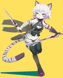 Rule 34 | artist request, fate/grand order, fate (series), furry, jack the ripper (fate/apocrypha), open mouth, short hair, white hair, white tiger, yellow eyes