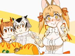 Rule 34 | animal costume, animal ear fluff, animal ears, cat ears, cat girl, cat tail, eurasian eagle owl (kemono friends), kemono friends, kemono friends v project, large-spotted genet (kemono friends), long hair, northern white-faced owl (kemono friends), ribbon, tail, twintails, virtual youtuber, y0whqzz8bkslezl