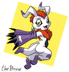Rule 34 | absurdres, claws, digimon, digimon (creature), fangs, fusion, gomamon, highres, renamon, tail