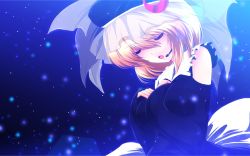 Rule 34 | bad id, bad pixiv id, blonde hair, closed eyes, hands on own chest, highres, lunasa prismriver, nekominase, solo, touhou