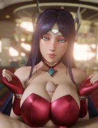 Rule 34 | 1boy, 1girl, 3d, animated, blue eyes, breasts, clothed female nude male, cum, cum on body, cum on breasts, cum on upper body, eye contact, faceless, faceless male, facial, fingerless gloves, gloves, highres, irelia, large penis, lazyprocrastinator, league of legends, looking at another, moaning, nude, paizuri, paizuri under clothes, penis, riot games, sound, tagme, uncensored, voice actor, video