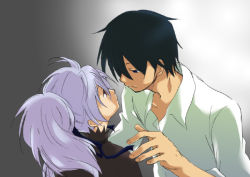 Rule 34 | 00s, couple, darker than black, eye contact, hei (darker than black), imminent kiss, looking at another, tagme, yin (darker than black)