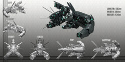 Rule 34 | 3d, battleship (eve online), blueprint (medium), commentary, concept art, eve online, from above, from behind, from below, from side, gallente federation (eve online), glint, glowing, gradient background, grey background, hexagon, highres, honeycomb (pattern), honeycomb background, kiwi-the-one, machinery, military, military vehicle, monochrome background, multiple views, no humans, original, realistic, science fiction, spacecraft, thrusters, vehicle focus