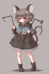 Rule 34 | 1girl, alternate costume, animal ears, arinu, grey hair, highres, mouse ears, mouse girl, mouse tail, nazrin, red eyes, solo, tail, touhou