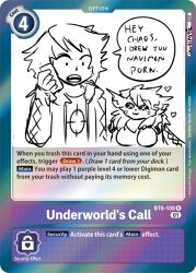 Rule 34 | breasts, cellphone, digimon, digimon (creature), english text, heart, jacket, large breasts, looking at another, meicrackmon vicious mode, open mouth, original, phone, smartphone