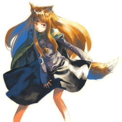 Rule 34 | 00s, animal ears, holo, myu, solo, spice and wolf, tail, wolf ears, wolf tail