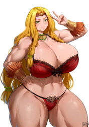 Rule 34 | 1girl, abs, breasts, fate/grand order, fate (series), huge breasts, muscular, muscular female, quetzalcoatl (fate), tagme, thick thighs, thighs, v pose