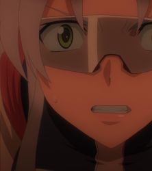 Rule 34 | 1girl, glasses, highres, kiba mikoto, solo, stitched, sunglasses, third-party edit, triage x, visor, yellow eyes