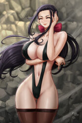 Rule 34 | 1girl, breasts, kyopink, large breasts, long hair, nico robin, one piece, solo