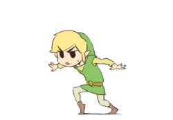 Rule 34 | 1boy, animated, animated gif, blonde hair, green shirt, hat, link, male focus, nintendo, pointy ears, shirt, sneaking, solo, the legend of zelda, usikani