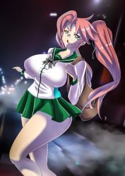 Rule 34 | 1girl, absurdres, ass, breasts, glasses, highres, highschool of the dead, large breasts, pink hair, takagi saya, thick thighs, thighs