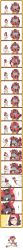 Rule 34 | 1girl, absurdres, beanie, blush, brown eyes, brown hair, cat, comic, creatures (company), english text, floral print, game freak, gen 7 pokemon, green shorts, hat, highres, horsetail (plant), incineroar, long image, nintendo, plant, pokemon, pokemon (creature), pokemon sm, red hat, rifu (hunihuni1130), rifu (rif rif), selene (pokemon), shirt, short hair, short shorts, short sleeves, shorts, silent comic, sparkle, sweatdrop, swept bangs, tall image, thumbs up, tied shirt, trembling
