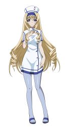 Rule 34 | 10s, 1girl, blonde hair, blue eyes, blue hairband, cecilia alcott, drill hair, hairband, highres, infinite stratos, long hair, looking at viewer, pantyhose, smile, solo