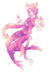 Rule 34 | 10s, 1boy, animal ears, boots, bow, brown hair, cat boy, cat ears, cat tail, earrings, full body, hair bow, high heel boots, high heels, jewelry, kashuu kiyomitsu, kemonomimi mode, male focus, nail polish, ponytail, red eyes, red nails, scarf, solo, sparkle, tail, touken ranbu, white background, zippo (3756c)