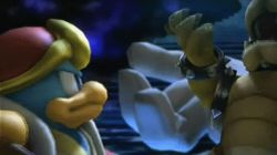 Rule 34 | 00s, 2008, 2boys, 3d, angry, animated, animated gif, beak, bird, bowser, collar, frown, hammer, horns, king, king dedede, kirby (series), koopa, lizard, mario (series), master hand, mittens, multiple boys, nintendo, penguin, red eyes, red hair, robe, screaming, sharp teeth, shell, slapping, smile, spiked collar, spikes, stairs, staring, super mario bros. 1, super smash bros., teeth, turtle