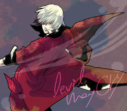 Rule 34 | 00s, 1boy, capcom, dante (devil may cry), devil may cry (series), jacket, sword, weapon, white hair