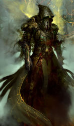Rule 34 | concept art, fantasy, grenth, guild wars (series), guild wars 1, kekai kotaki, mask, robe, solo
