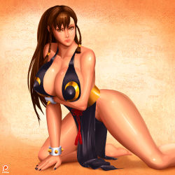 Rule 34 | 1girl, alternate hair length, alternate hairstyle, artist name, backless dress, backless outfit, bare hips, bare legs, bare shoulders, barefoot, black dress, black nails, bracelet, braid, breast hold, breasts, brown eyes, brown hair, capcom, china dress, chinese clothes, chun-li, cleavage, covered erect nipples, dress, eyebrows, female focus, hair down, huge breasts, jewelry, kneeling, large breasts, lips, long hair, nail polish, no bra, official alternate costume, patreon, patreon username, pelvic curtain, revealing clothes, sash, shiny skin, side braid, sideboob, solo, spiked bracelet, spikes, street fighter, street fighter v, svoidist, thighs, twin braids, watermark