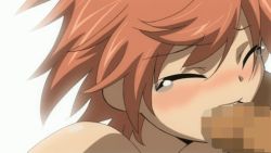 Rule 34 | animated, animated gif, blush, ichiban ushiro no daimaou, red hair, sexually suggestive, short hair