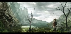 Rule 34 | fantasy, highres, letterboxed, oota youjo, original, ruins, scenery, solo, tagme