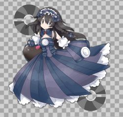 Rule 34 | 1girl, alternate costume, bare shoulders, black hair, bow, braid, checkered background, closed mouth, creatures (company), dark ball, detached collar, detached sleeves, dress, dusk ball, empty eyes, female focus, frilled dress, frills, full body, game freak, gen 7 pokemon, grey background, grey eyes, hair between eyes, hair bow, hair ornament, jpeg artifacts, long hair, looking to the side, maid headdress, namako plum, nintendo, official style, pink eyes, plum (vtuber), plum no bouken note, poke ball, poke ball symbol, pokemon, pokemon (anime), pokemon (classic anime), pokemon (creature), pokemon 4ever - celebi: the voice of the forest, purple bow, purple dress, pyukumuku, simple background, solo focus, standing, strapless, strapless dress, twin braids, two-tone background, virtual youtuber