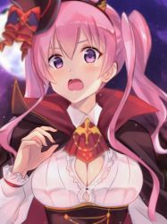 Rule 34 | 1girl, absurdres, blush, breasts, halloween, halloween costume, highres, large breasts, pink hair, pinky iwata, princess connect!, tagme, tsumugi (princess connect!)