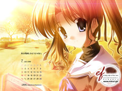 Rule 34 | 00s, 1girl, calendar, ef (visual novel), ef the first tale, hayama mizuki, highres, nanao naru, school uniform, serafuku, solo, sunset